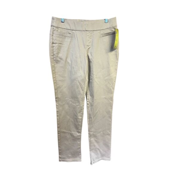 Lee Style Up Khaki Pull on Barley Boot Pants Sz 8 NWT - Picture 1 of 7